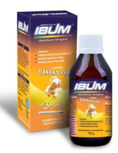 Ibum 130 ml zaw. sm. bananowy 0,1 g/5 ml