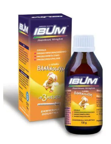 Ibum 130 ml zaw. sm. bananowy 0,1 g/5 ml