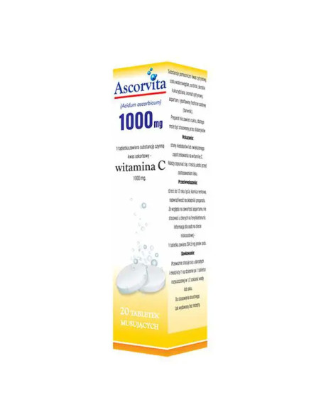 Ascorvita witamina C 1000 mg 20 tabletek musujących