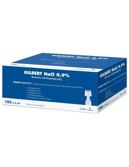 Gilbert Natrium Chloratum (sól fizjologiczna) 100 amp.