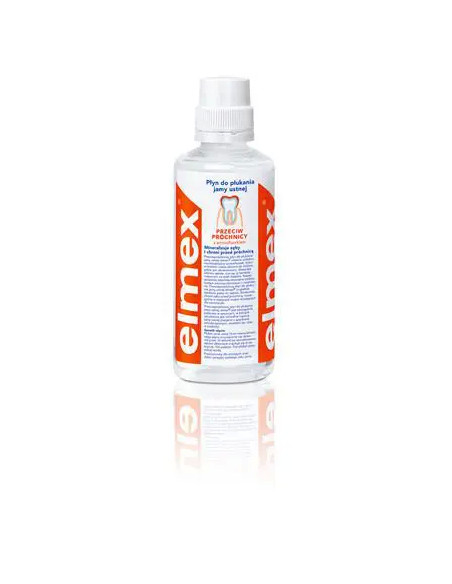 Elmex płyn do płukania jamy ustnej przeciwko powstawaniu próchnicy 400 ml