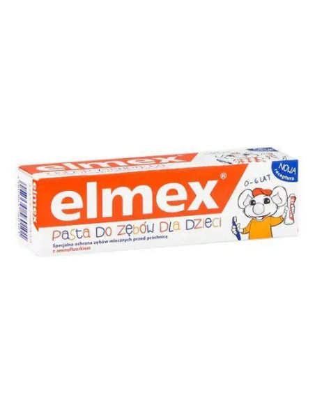 Elmex, pasta do zębów dla dzieci, z fluorem, 0-6 lat, 50 ml