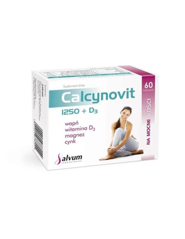 Calcynovit 1250+D3 60 tabl. powl.