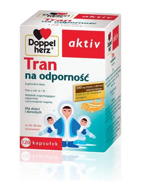 Doppelherz Aktiv Tran na odporność 120 kaps.