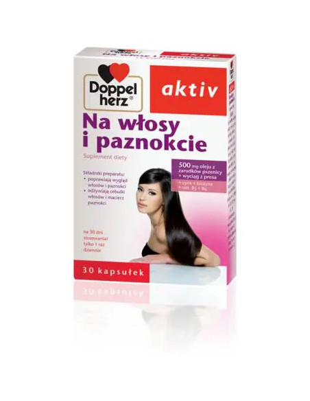 Doppelherz Aktiv Na włosy i paznokcie 30 tabl.