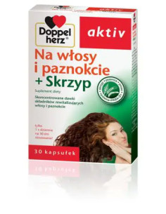 Doppelherz Aktiv Na włosy i paznokcie + skrzyp 30 kaps.