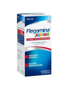 Flegamina Junior syrop o smaku truskawkowym 120 ml