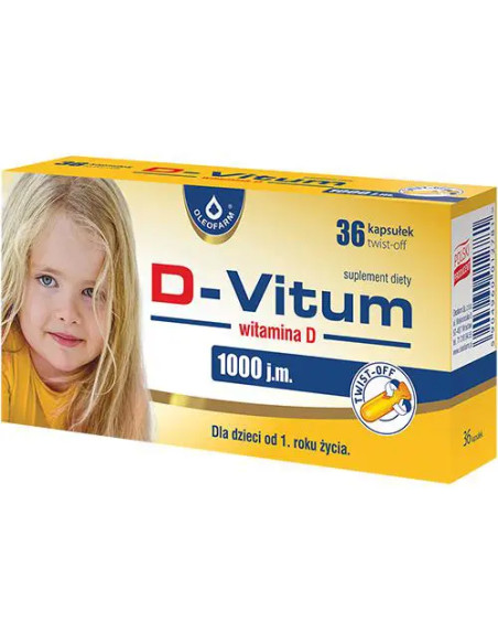 Oleofarm D-Vitum Witamina D 1000 j.m. 36 kapsułek twist-off