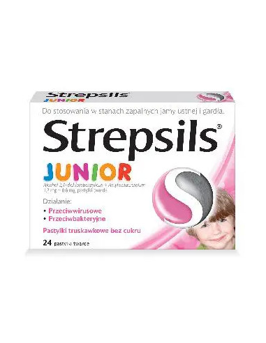 Strepsils Junior 24 pastylki do ssania