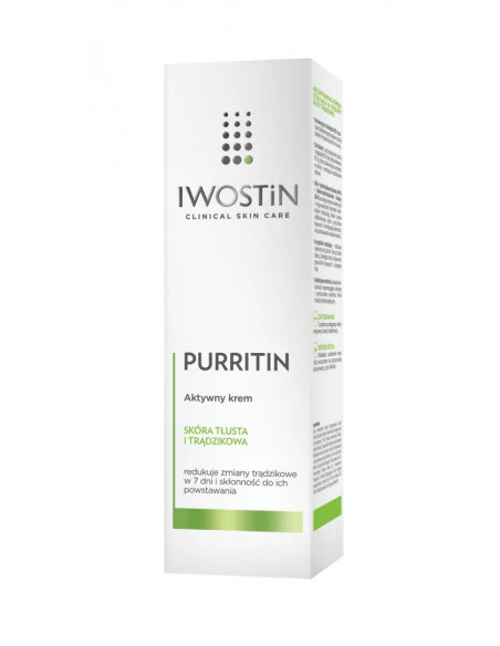 Iwostin Purritin Aktywny krem eliminujący niedoskonałości 40 ml