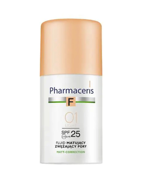 Pharmaceris F Fluid Matujacy zwężający pory SPF 25 01 Ivory 30 ml