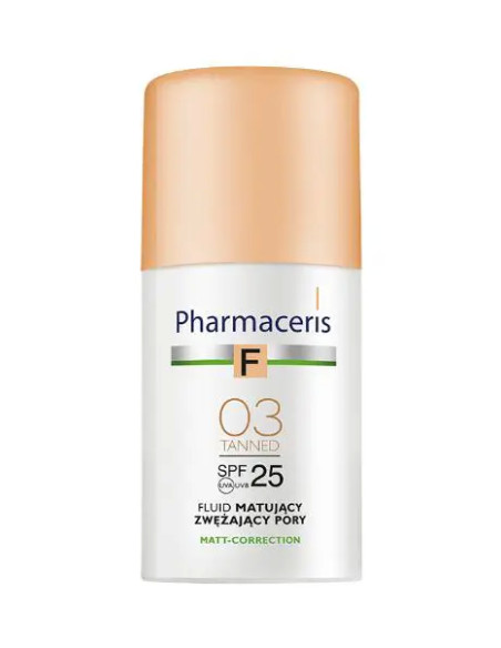 Pharmaceris F Fluid Matujący zwężający pory SPF 25 03 Tanned 30 ml