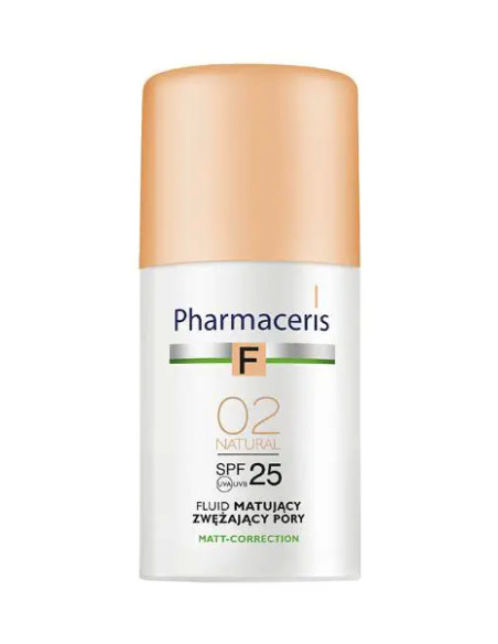 Pharmaceris F Fluid Matujący zwężający pory SPF 25 02 Natural 30 ml
