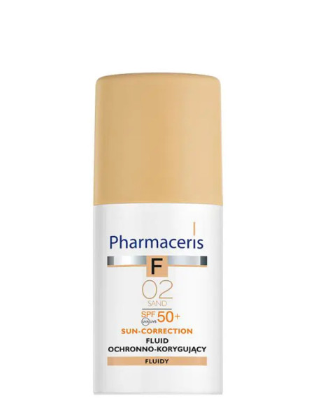 Pharmaceris F Sun-Correction fluid ochronno-korygujący łagodzący podrażnienia SPF 50+ sand 02 (piaskowy) 30 ml