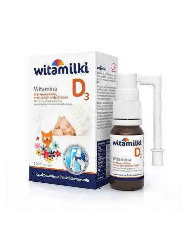 Witamilki Witamina D3 aerozol 10 ml