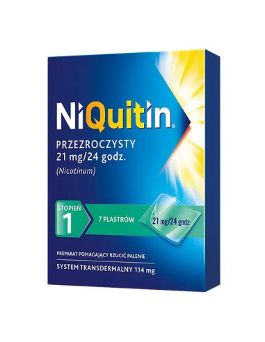 NiQuitin plastry 1 stopień 21 mg/24 godz 7 szt...