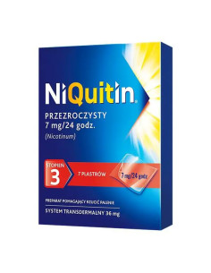 NiQuitin plastry 3 stopień 7 mg/24 godz 7 szt. przezroczysty
