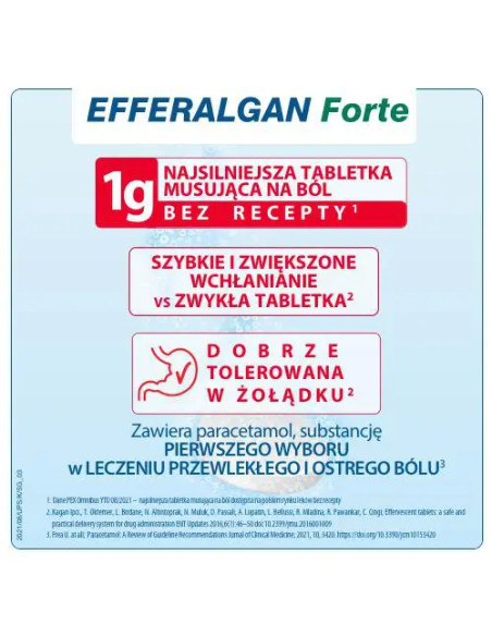 Efferalgan Forte 1g 8 tabletek musujących