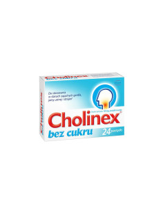 Cholinex bez cukru 24 pastylki do ssania