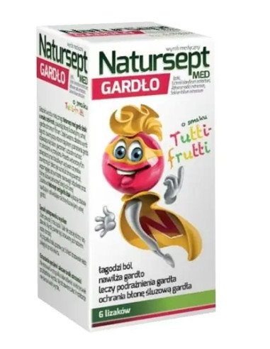 Natur-sept gardło lizaki o smaku tutti-frutti 6...