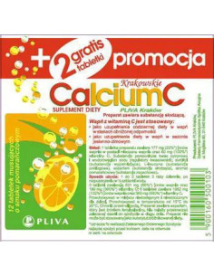 Pliva Calcium z witaminą C 14 tabl. mus.