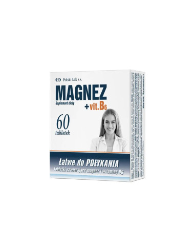 Magnez + witamina B6, 60 tabletek