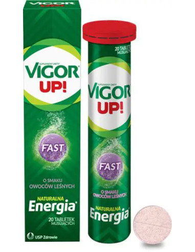 Vigor UP FAST 20 tabletek musujących o smaku...