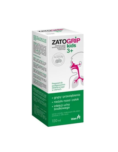 ZatoGrip Kids 3+ syrop dla dzieci smak malinowy...