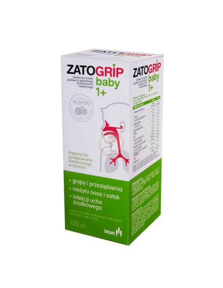 Zatogrip Baby syrop dla dzieci od 1 roku życia smak malinowy 120 ml