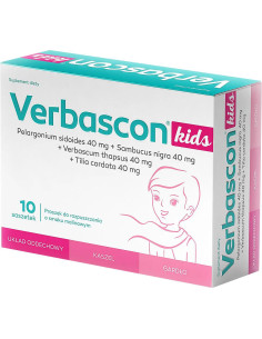 Verbascon Kids proszek do rozpuszczenia smak malinowy 10...
