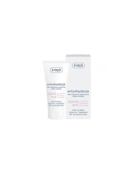 ZIAJA JAGODY ACAI KREM NA DZIEŃ OCHRONNO - ŁAGODZĄCY SPF 10 50 ML
