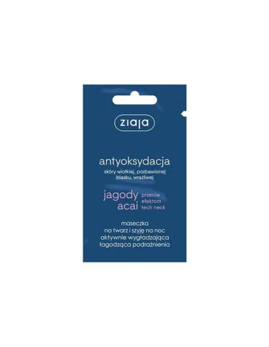 ZIAJA JAGODY ACAI MASECZKA NA TWARZ I SZYJĘ NA...