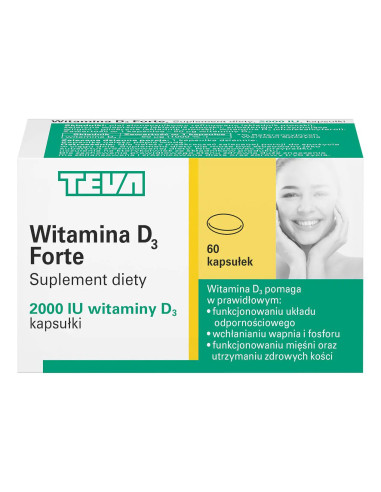 Teva Witamina D3 Forte 2000 IU 60 kapsułek