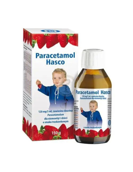 Paracetamol Hasco syrop smak truskawkowy 150 ml