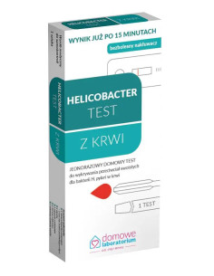 Helicobacter test z krwi wykrywa obecność przeciwciał...