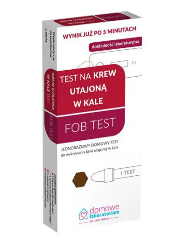 TEST FOB wykrywa krew utajoną w kale 1 szt.