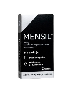 Mensil 25 mg 2 tabletki do rozgryzania i żucia