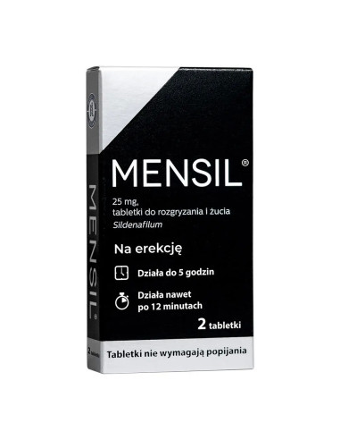 Mensil 25 mg 2 tabletki do rozgryzania i żucia