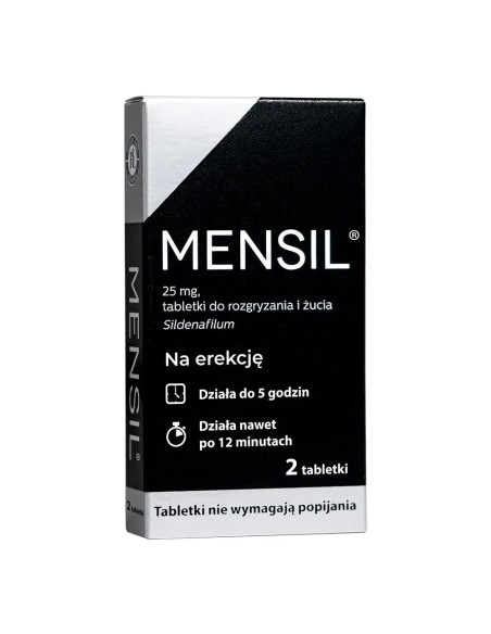 Mensil 25 mg 2 tabletki do rozgryzania i żucia