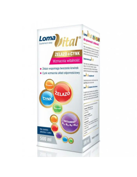 Loma Vital żelazo + cynk płyn 500 ml