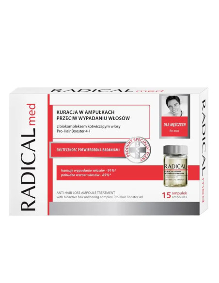 Farmona Radical Med Kuracja w ampułkach przeciw wypadaniu włosów dla mężczyzn 15 x 5 ml