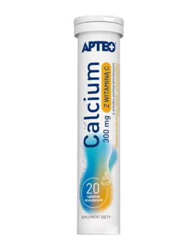 Calcium 300 mg z wit. C (pomarańcza) 20 tabl....