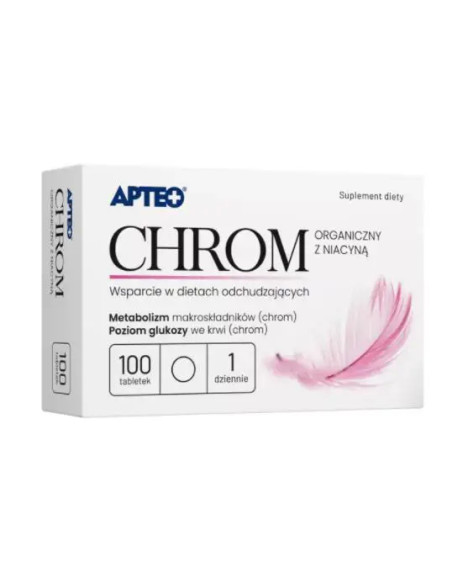 Chrom organiczny z niacyną Apteo 100 tabl.