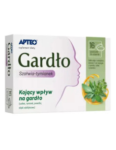 Gardło szałwia-tymianek Apteo 16 pastylek do ssania