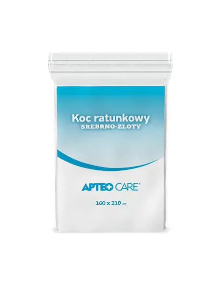 Koc ratunkowy srebrno-złoty Apteo Care 160 x 210 cm