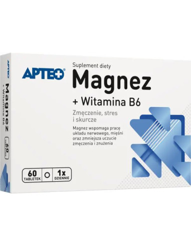 Magnez + witamina B6 Apteo 60 tabletek