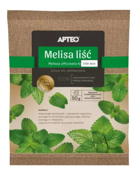 Melisa liść zioła do zaparzania Apteo Natura 50 g