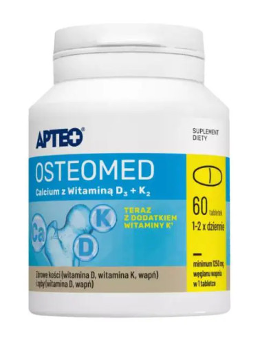 Osteomed Calcium z Witaminą D3 + K2 Apteo 60 tabl.