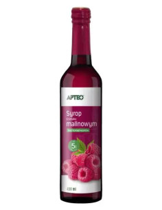 Syrop o smaku malinowym Apteo 430 ml.