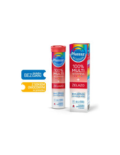 Plusssz 100% Multiwitamina + Żelazo 20 tabl. mus.